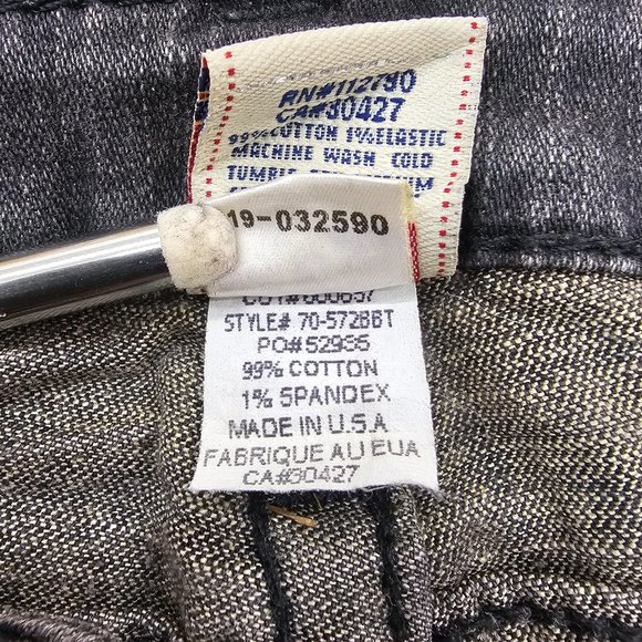 True Religion Billy Big T Jeans womens 26 Black Stretch Flap pockets distressed - Picture 7 of 16